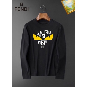 $26.00,Fendi Long Sleeve Cotton T Shirts For Men # 281810