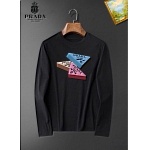 Prada Long Sleeve Cotton T Shirts For Men # 281812