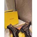 Fendi Calfskin Stretch Fabric Rockoko Biker Boots Tobacco Black Marino For Women # 282779, cheap Fendi Boots