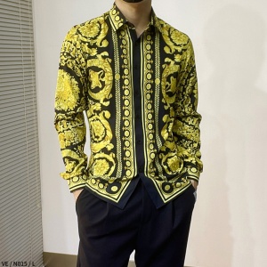 $65.00,Versace Long Sleeve Shirts For Men # 284670