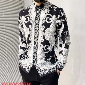 $65.00,Versace Long Sleeve Shirts For Men # 284685