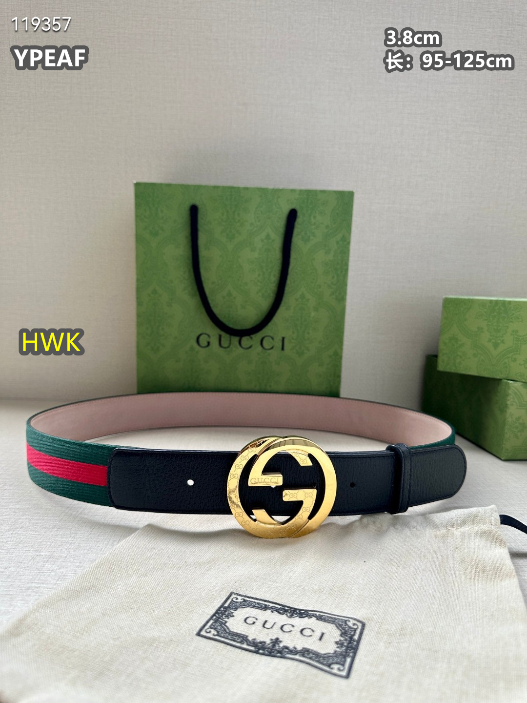 Gucci 3.8cm Width Belts # 284822