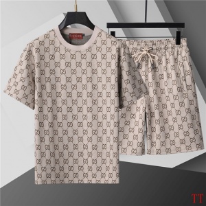 $55.00,Gucci Short Sleeve T shirts&Short Set For Men # 285843