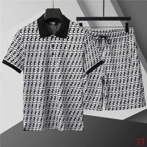 $55.00,Fendi Short Sleeve T shirts&Short Set For Men # 285854