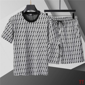 $55.00,Fendi Short Sleeve T shirts&Short Set For Men # 285857
