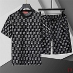Gucci Short Sleeve T shirts&Short Set For Men # 285841