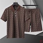 Louis Vuitton Short Sleeve T shirts&Short Set For Men # 285849, cheap LV Tracksuits