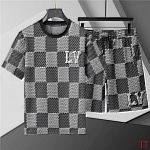 Louis Vuitton Short Sleeve T shirts&Short Set For Men # 285852, cheap LV Tracksuits