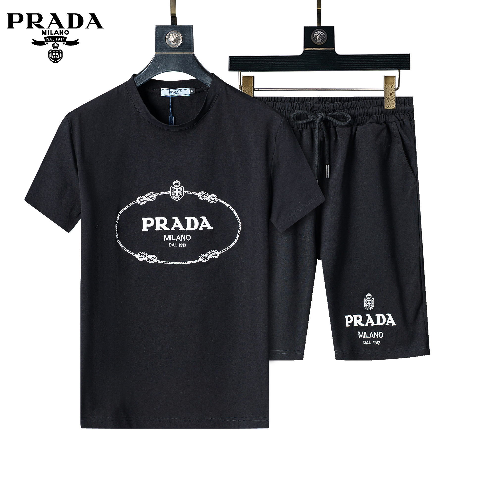 Prada T Shirt&Short Set For Men # 288461