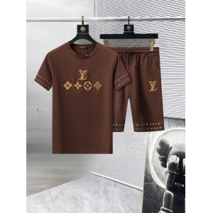 $65.00,Louis Vuitton Shirt&Short Set For Men # 290247