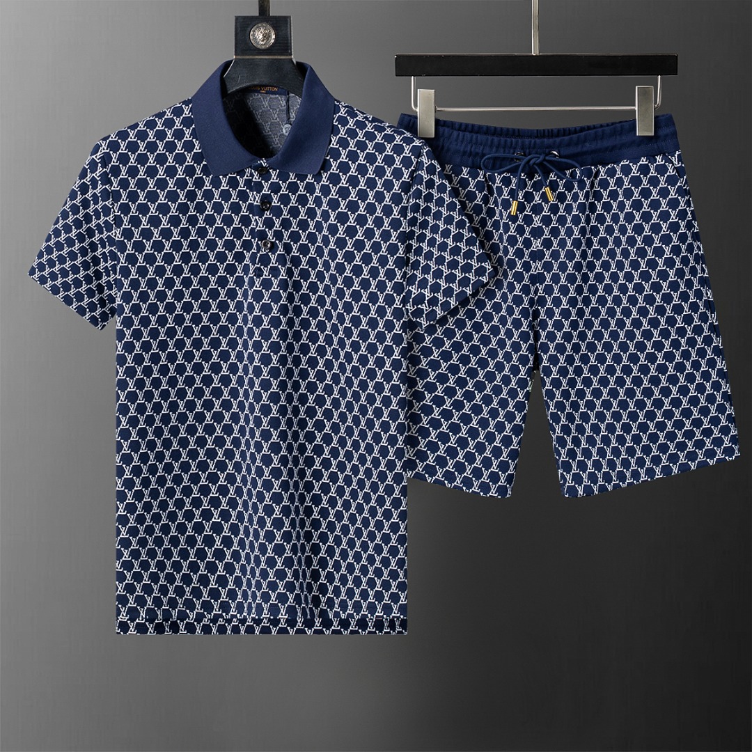 Louis Shirt&Short Set For Men # 290280