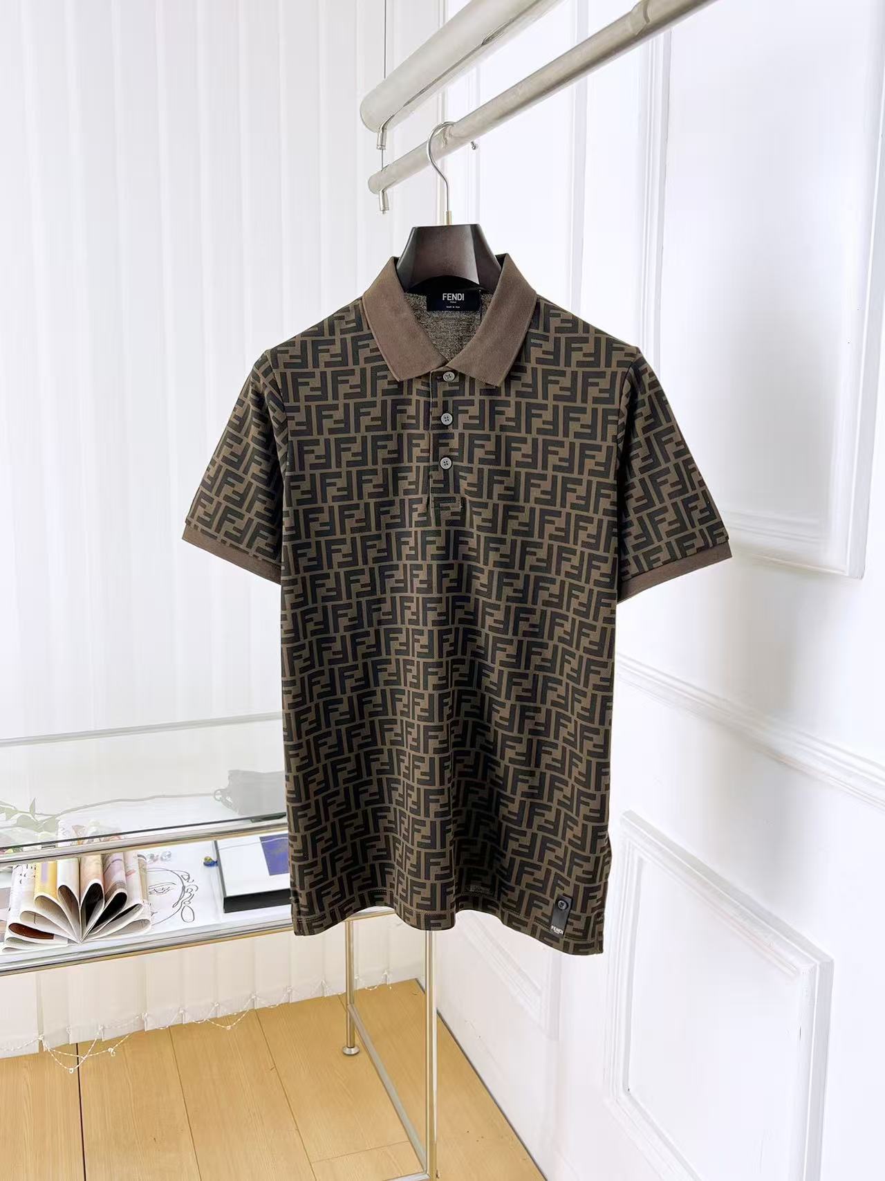 Fendi Short Sleeve Polo Shirts For Men # 290950