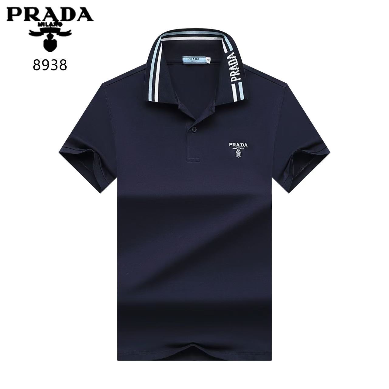Prada Short Sleeve Polo Shirts For Men # 291037