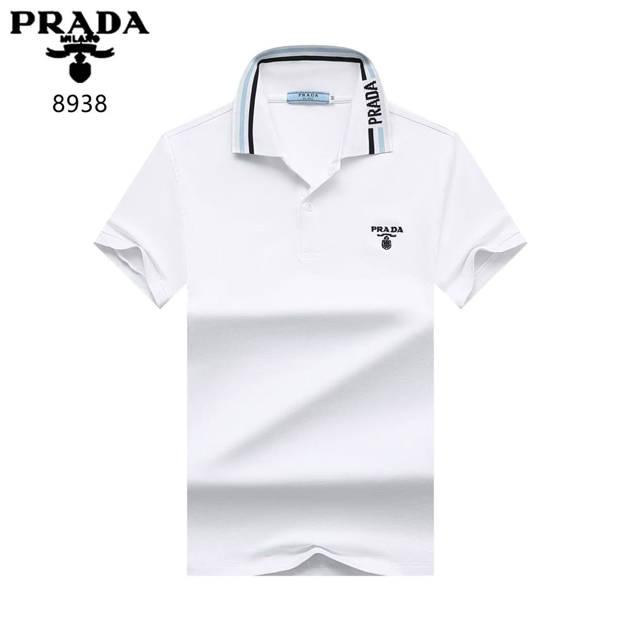 Prada Short Sleeve Polo Shirts For Men # 291040