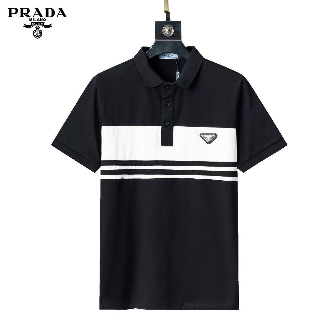 Prada Short Sleeve Polo Shirts For Men # 291172