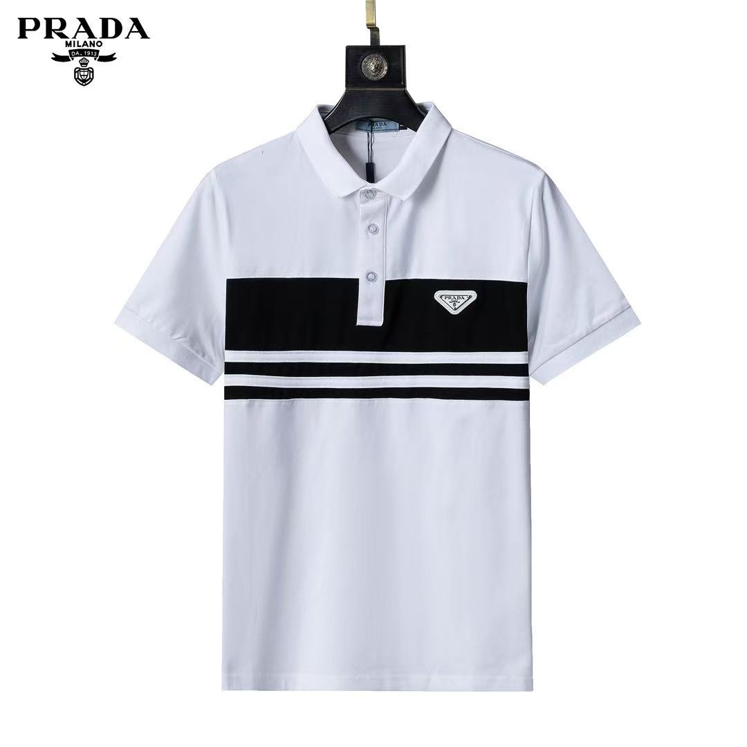 Prada Short Sleeve Polo Shirts For Men # 291173