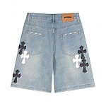 Chrome Hearts Denim Shorts For Men # 289985, cheap Chrome Hearts Shorts