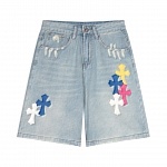Chrome Hearts Denim Shorts For Men # 289986, cheap Chrome Hearts Shorts