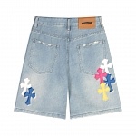 Chrome Hearts Denim Shorts For Men # 289986, cheap Chrome Hearts Shorts