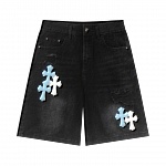 Chrome Hearts Denim Shorts For Men # 289987, cheap Chrome Hearts Shorts