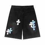Chrome Hearts Denim Shorts For Men # 289987, cheap Chrome Hearts Shorts