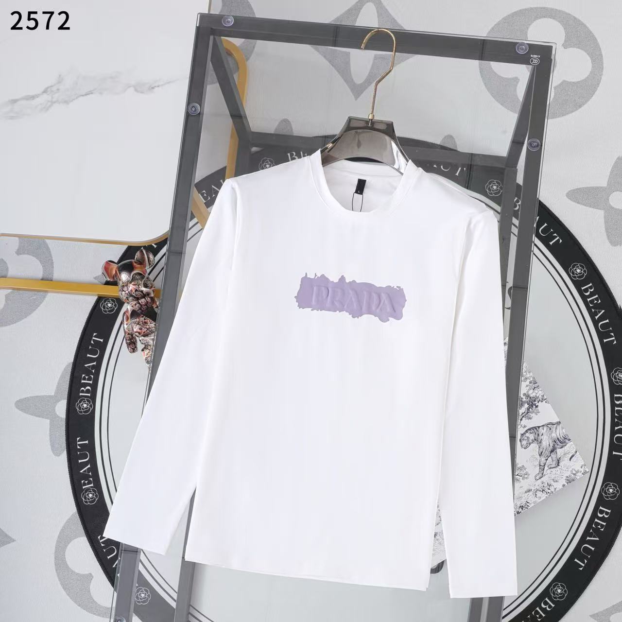 Prada Long Sleeve T Shirt For Men # 293592