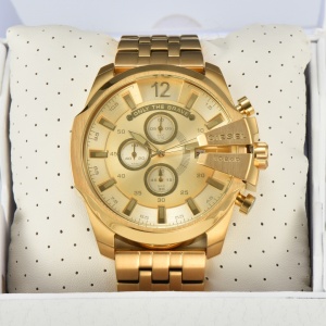 $125.00,Diesel Chief gold-colored chronograph watch # 296082