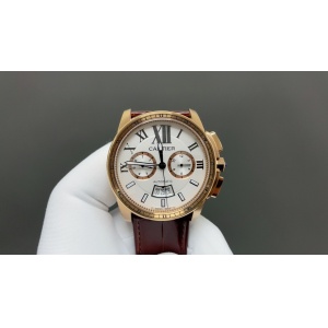$125.00,Cartier Calibre de Cartier Chronograph watch # 296205