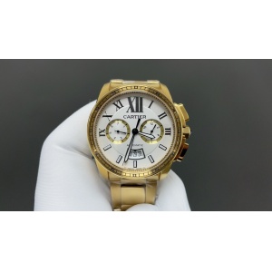$125.00,Cartier Calibre de Cartier Chronograph watch # 296207