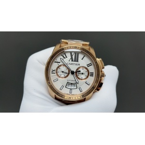 $125.00,Cartier Calibre de Cartier Chronograph watch # 296208