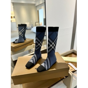 $135.00,Burberry knitted check sock boots For Women # 296449