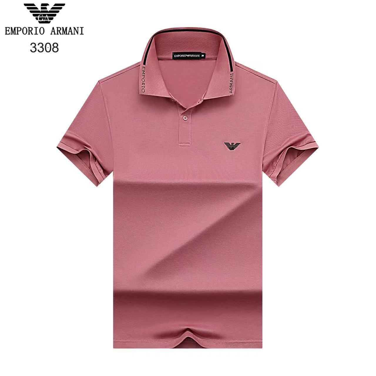 Armani Short Sleeve Polo T Shirts For Men # 296049