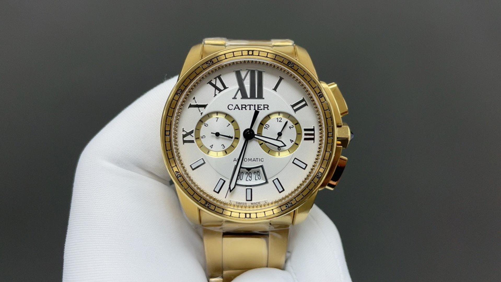 Cartier Calibre de Cartier Chronograph watch # 296207