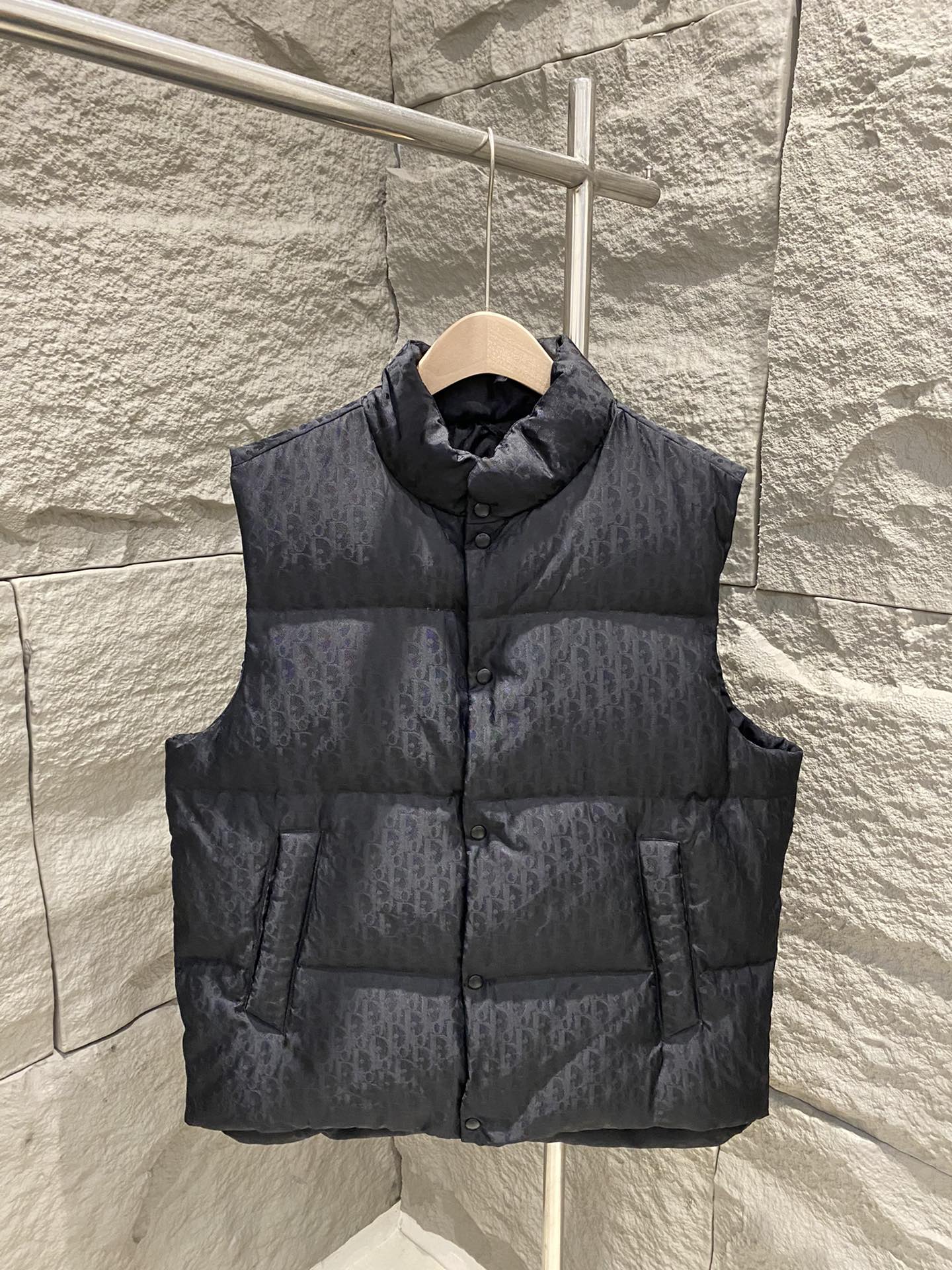 Dior Black Down Vest Jacket For Men # 296852