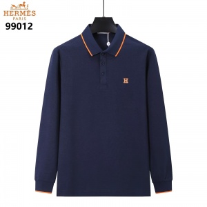 $35.00,Hermes Long Sleeve Polo Shirts For Men # 297765