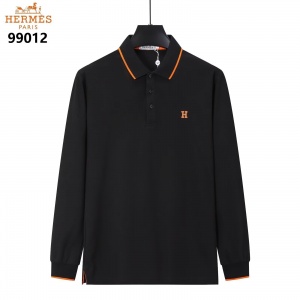 $35.00,Hermes Long Sleeve Polo Shirts For Men # 297766