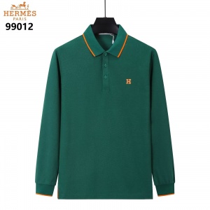 $35.00,Hermes Long Sleeve Polo Shirts For Men # 297767