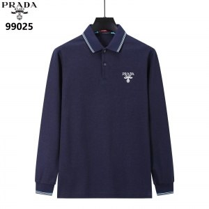 $35.00,Prada Long Sleeve Polo Shirts For Men # 297779