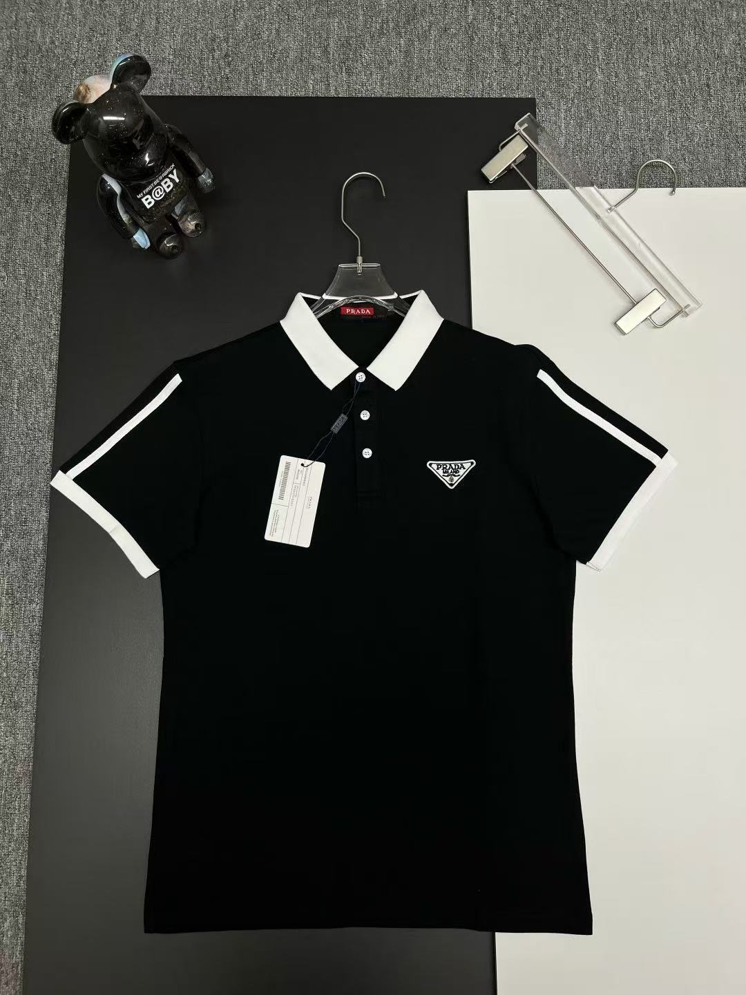 Prada Short Sleeve Polo Shirts For Men # 298019