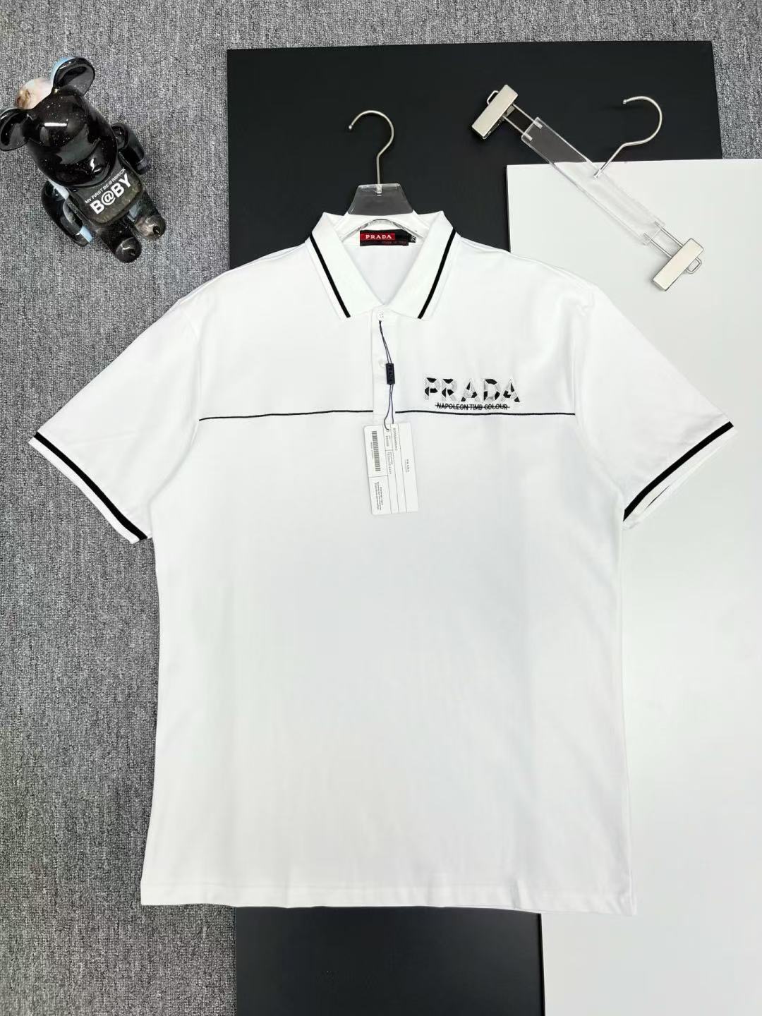 Prada Short Sleeve Polo Shirts For Men # 298024