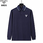 Prada Long Sleeve Polo Shirts For Men # 297779, cheap Long Sleeved Prada