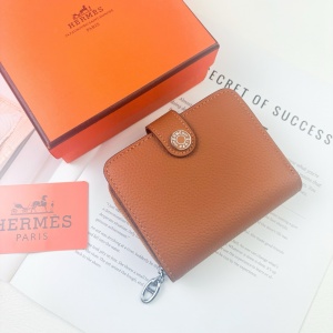 $39.00,Hermes Silk in Togo wallet For Women # 298768