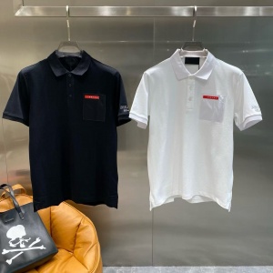 $35.00,Prada Short Sleeve Polo Shirts One Piece For Men # 299166