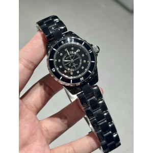 $125.00,Chanel J12 Automatic 38mm black high tech ceramic and stainless steel watch # 299599