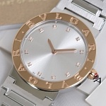 Bvlgari 33 mm Lady watch in stainless steel and 18 kt rose gold # 299597, cheap Bvlgari Watch