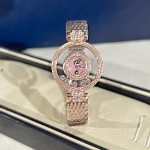Chopard Happy Diamonds Icons quartz mother of pearl dial rose gold ladies watch For Women # 299610, cheap Chopard Watch
