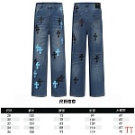 Chrome Hearts Jeans For Men # 300679, cheap Chrome Hearts Jeans