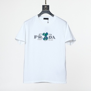 $28.00,Prada Pure Cotton Short Sleeve T Shirts # 301433