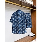 Louis Vuitton Short Shirt Set For Men # 305350, cheap LV Shirt Short Set