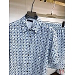 Louis Vuitton Short Shirt Set For Men # 305352, cheap LV Shirt Short Set